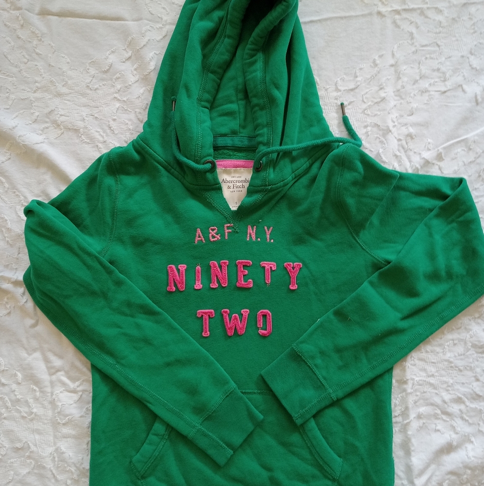 Abercrombie and Fitch sz S green hoodie